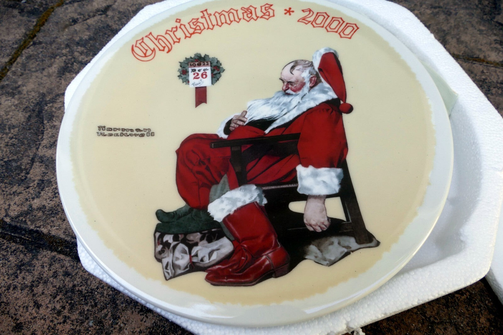 Norman rockwell the day after christmas plate 2000 84 r70 001.27 knowles coa
