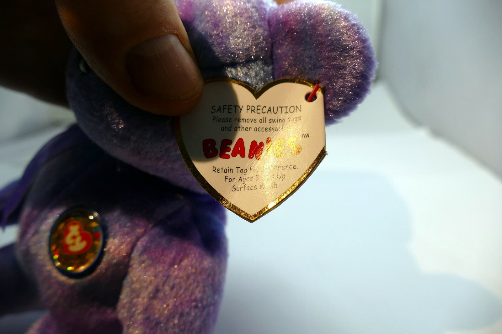 Retired Ty Beanie Babies Clubby IV  Bear  Beanbag Plush Stuffed Toy 2001