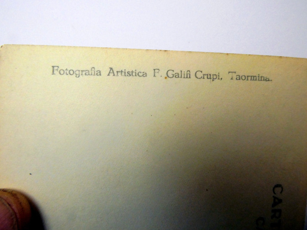 Cartolina Postale Carte "Gevaert" postcard AntiqueTaormina Italie 1900's unused