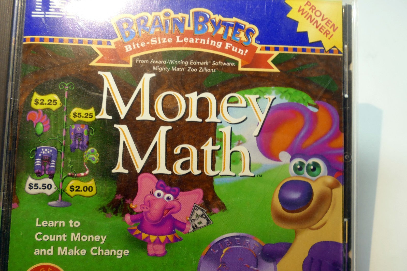 Money math by brain bytes ibm windows 95 3.1 cd rom learning fun interactive