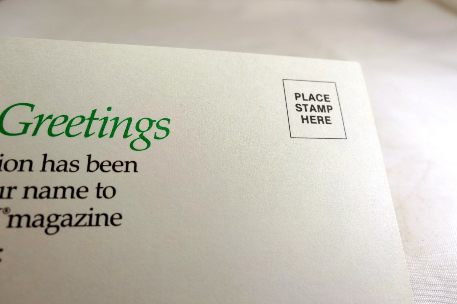 Seasons Greetings Prevention Magazine  USA Postcard 1970's vintage