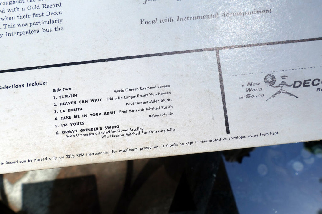 Four Aces Heart And Soul Record Album Vinyl LP DL 8228 Decca 1956