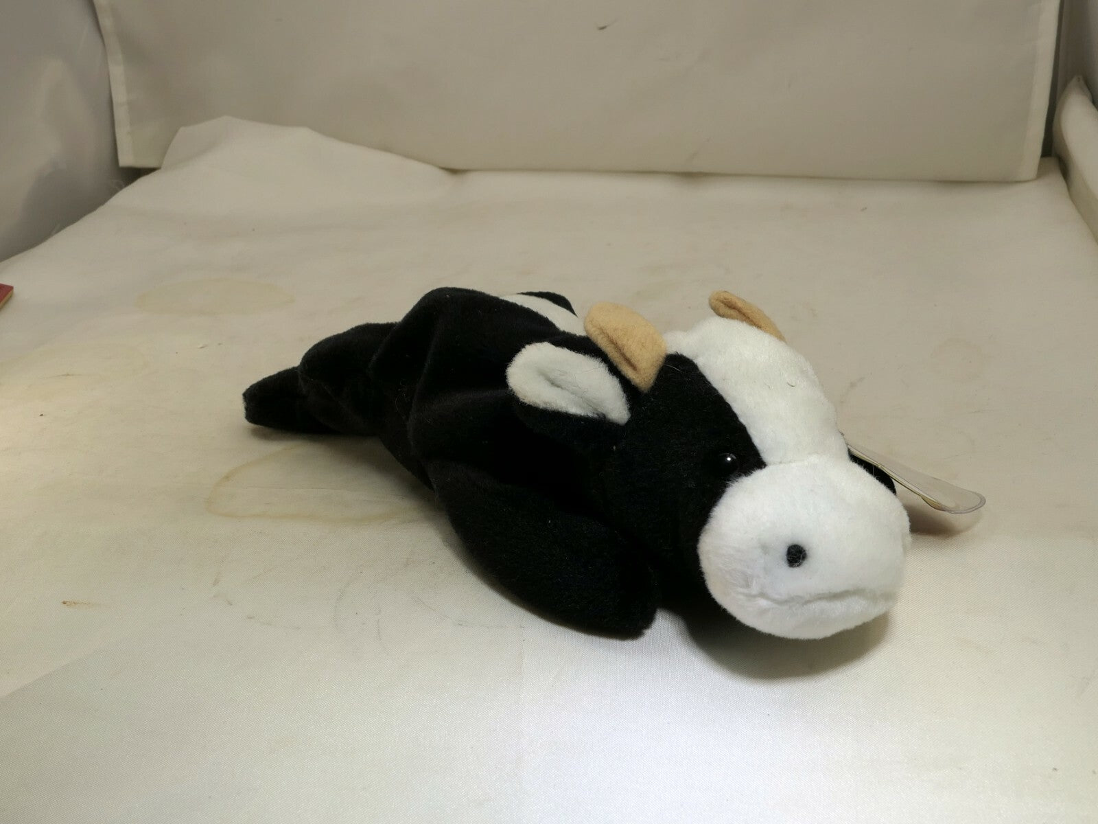 TY Daisy Beanie Baby  Tag Year 1993 5-10-1994 ERROR  Plush Toy black white cow
