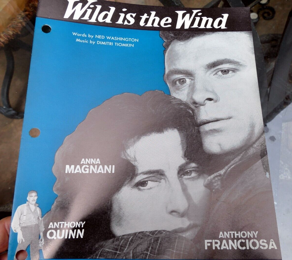 Wild is the wind washington tiomkin johnny mathis sheet music 1957 soundtrack