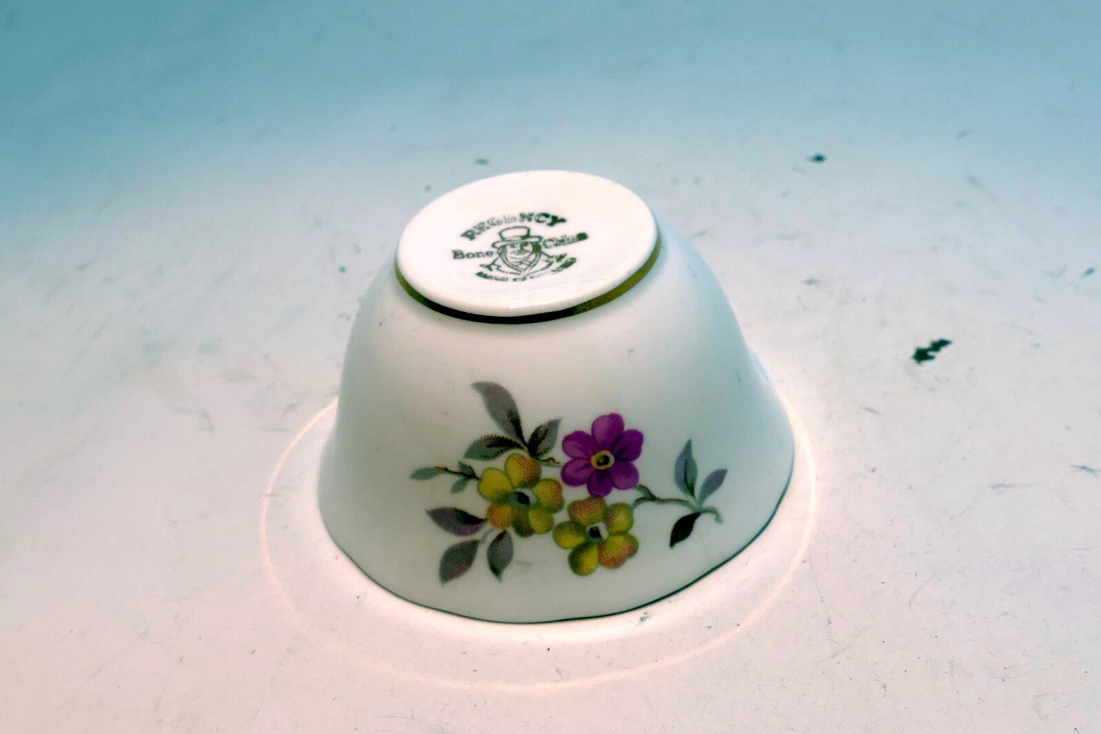 REGENCY ENGLISH BONE CHINA SUGAR BOWL Yellow and Pink