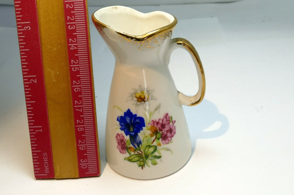 Individual Creamer Cream Pitcher Cottier Freres Purple / Pink Flowers