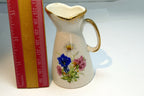 Individual Creamer Cream Pitcher Cottier Freres Purple / Pink Flowers