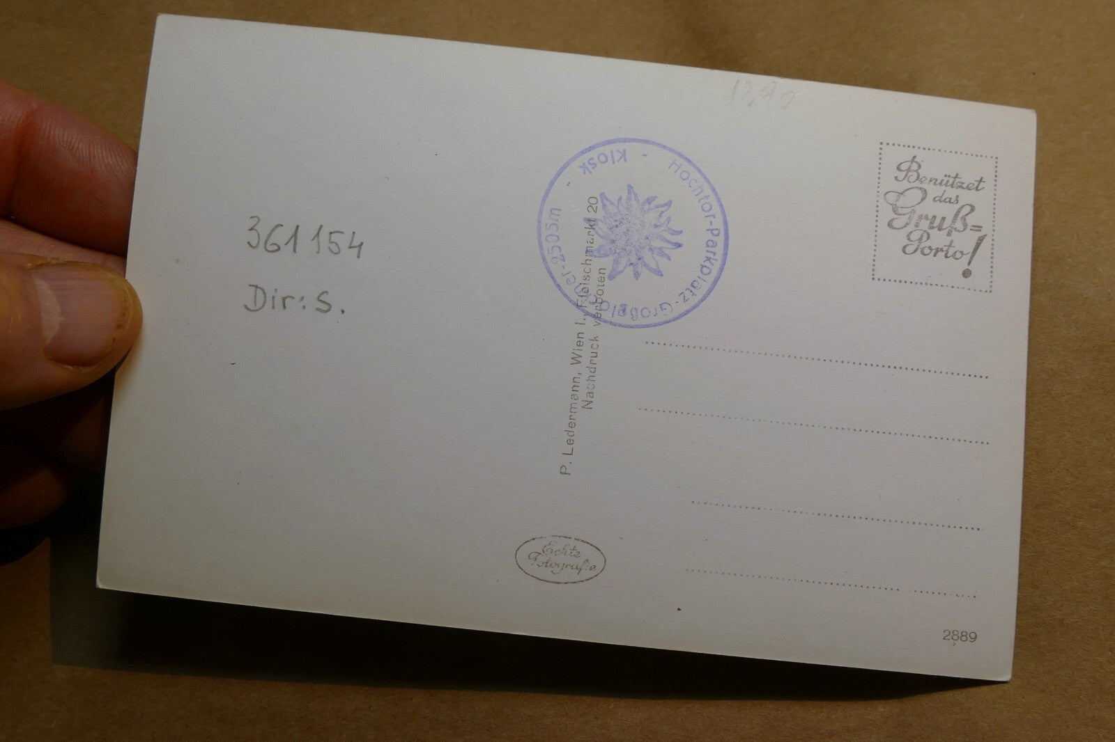 Großglockner-Hochalpenstraße  postcard Black & white Austria vintage - unposted