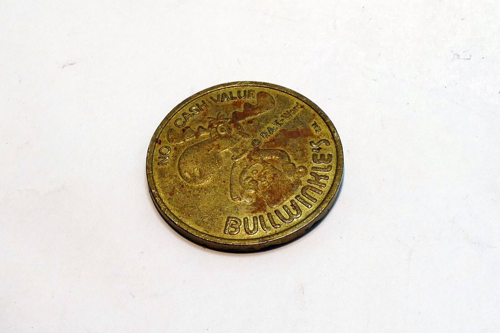 Old Bullwinkle's Grooved Arcade Token