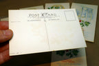 Unposted Postcard lot from 1950's Happy New Year snow scene window