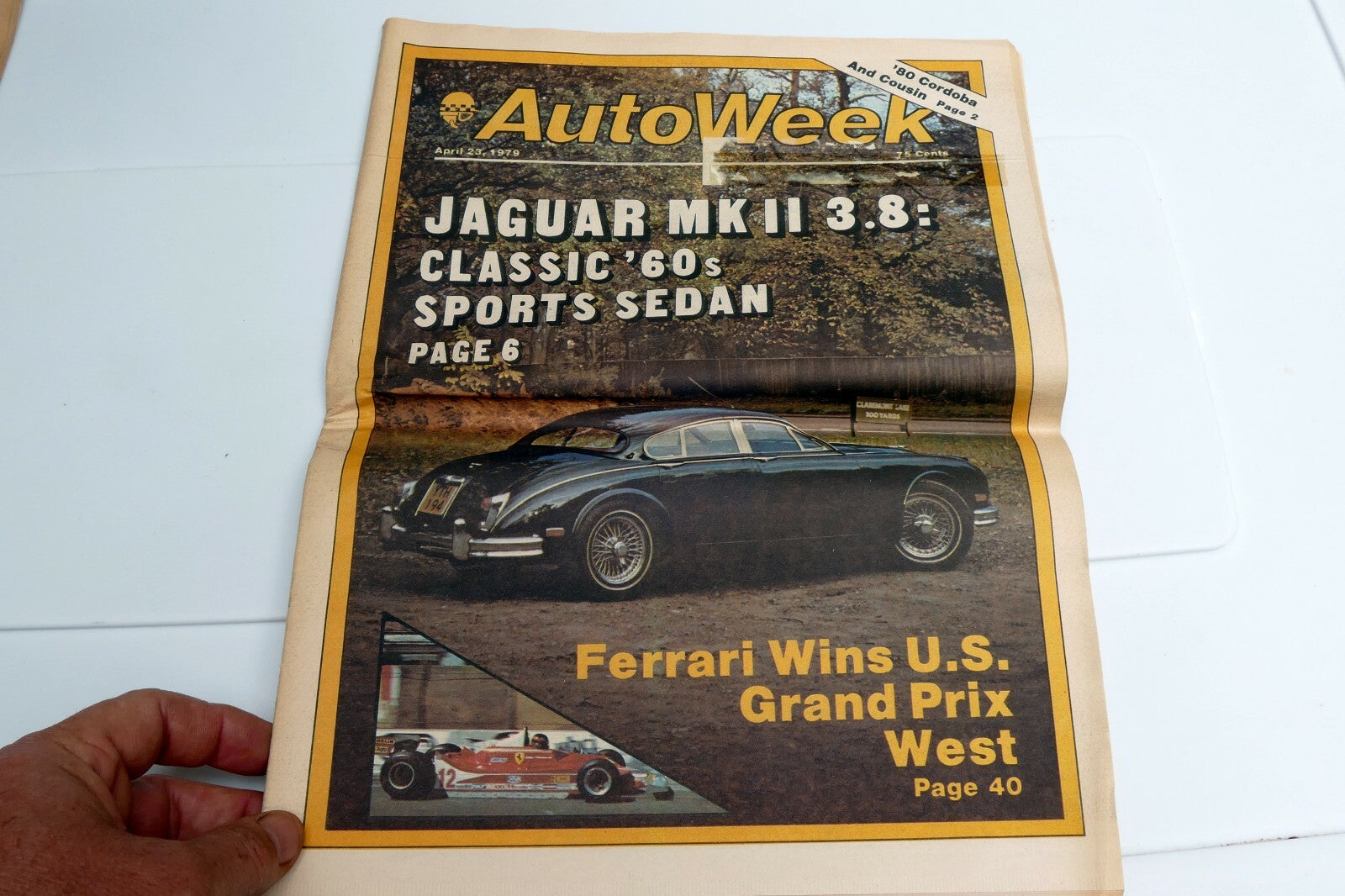 April 1979 Auto Week Magazine Jaguar MK II 3.8 Ferrari win Grand Prix West Pinto