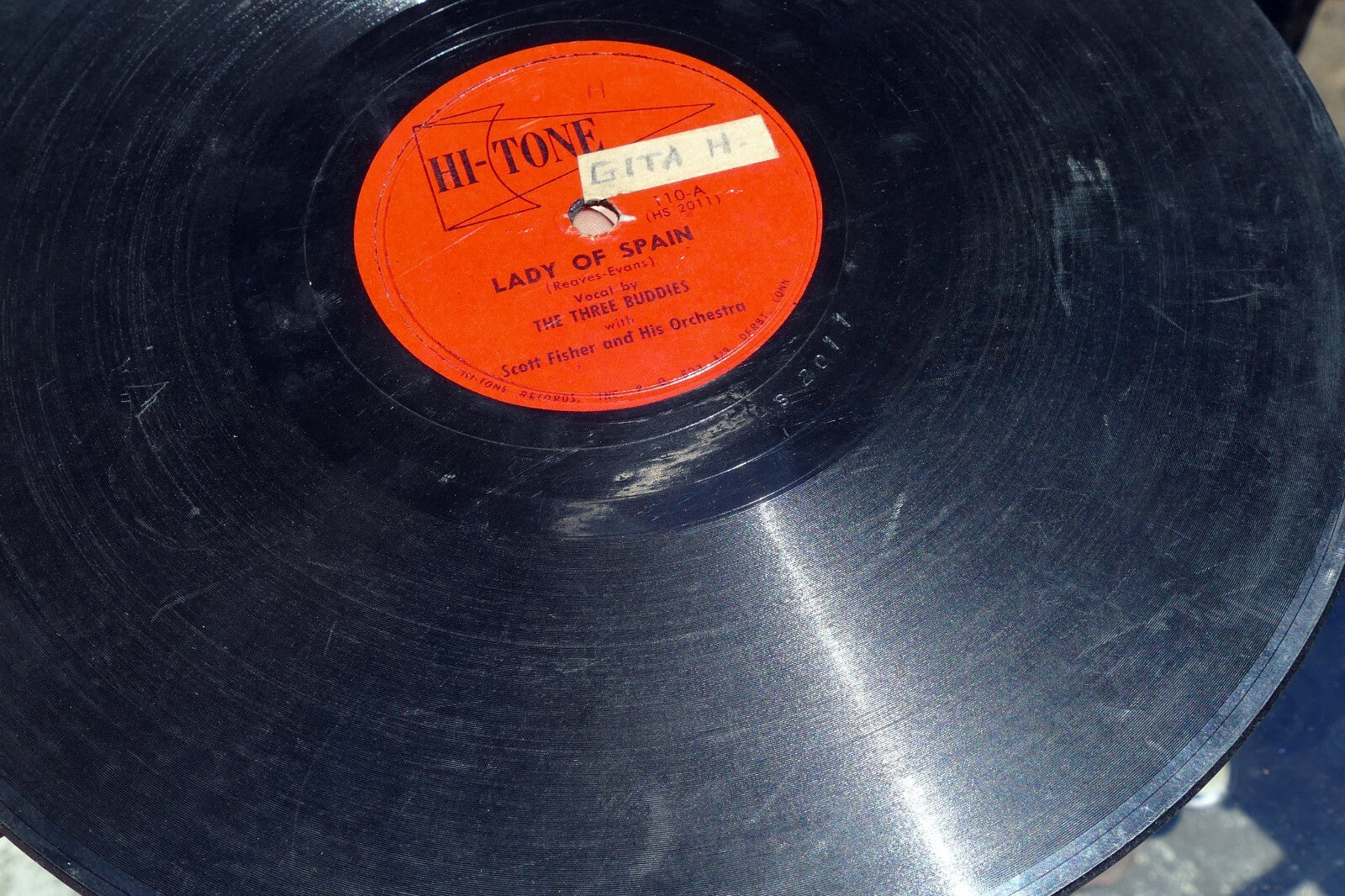 Jeffrey Clay 78rpm Single 10" Hi-Tone Records lade Spain I love you 1949