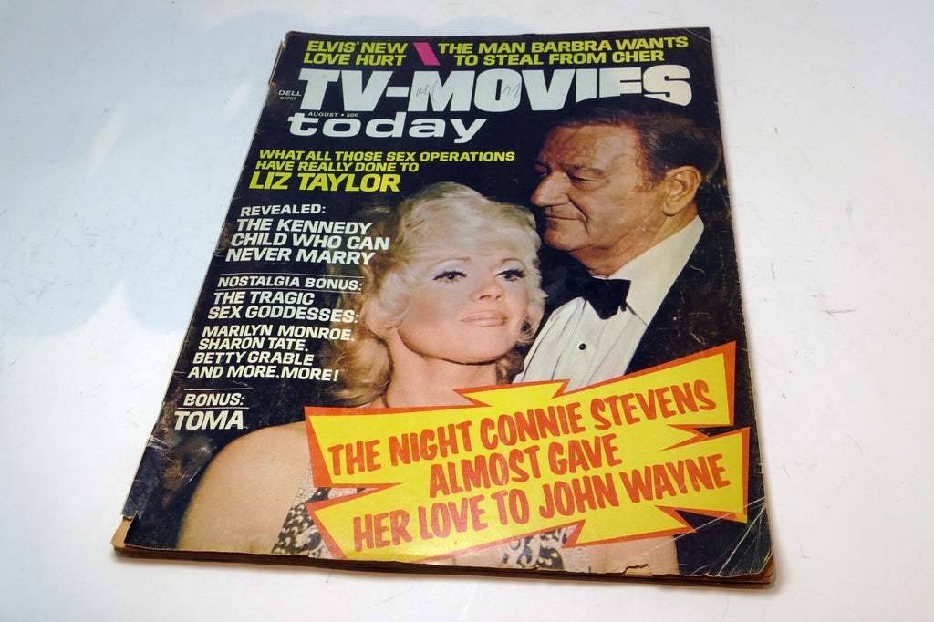 1974 August TV-MOVIES TODAY MAGAZINE ELVIS Hurt, Liz Taylor, Barbara Steals Cher