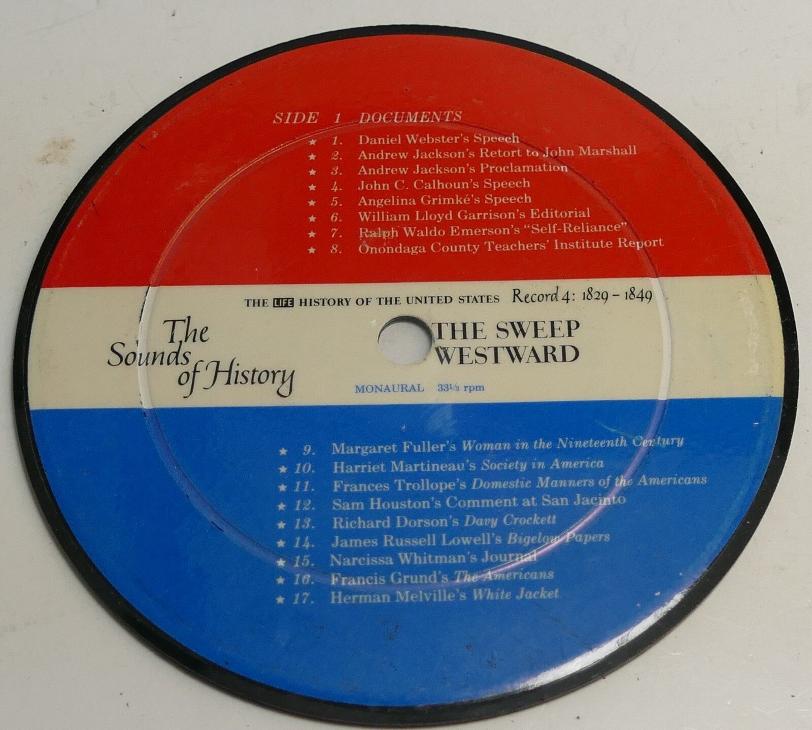 Vintage vinyl lp record coaster   art only   the sound of history westward sweep
