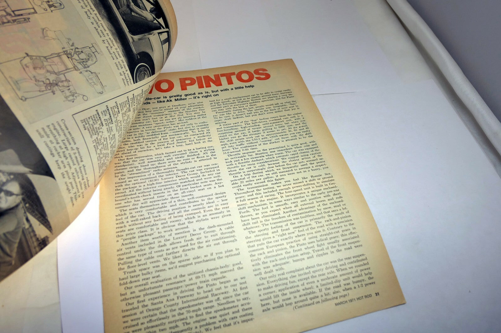 Pontiac Venture II 1971 Car Magazine clippings Advertisement  Ad (Hot Rod)
