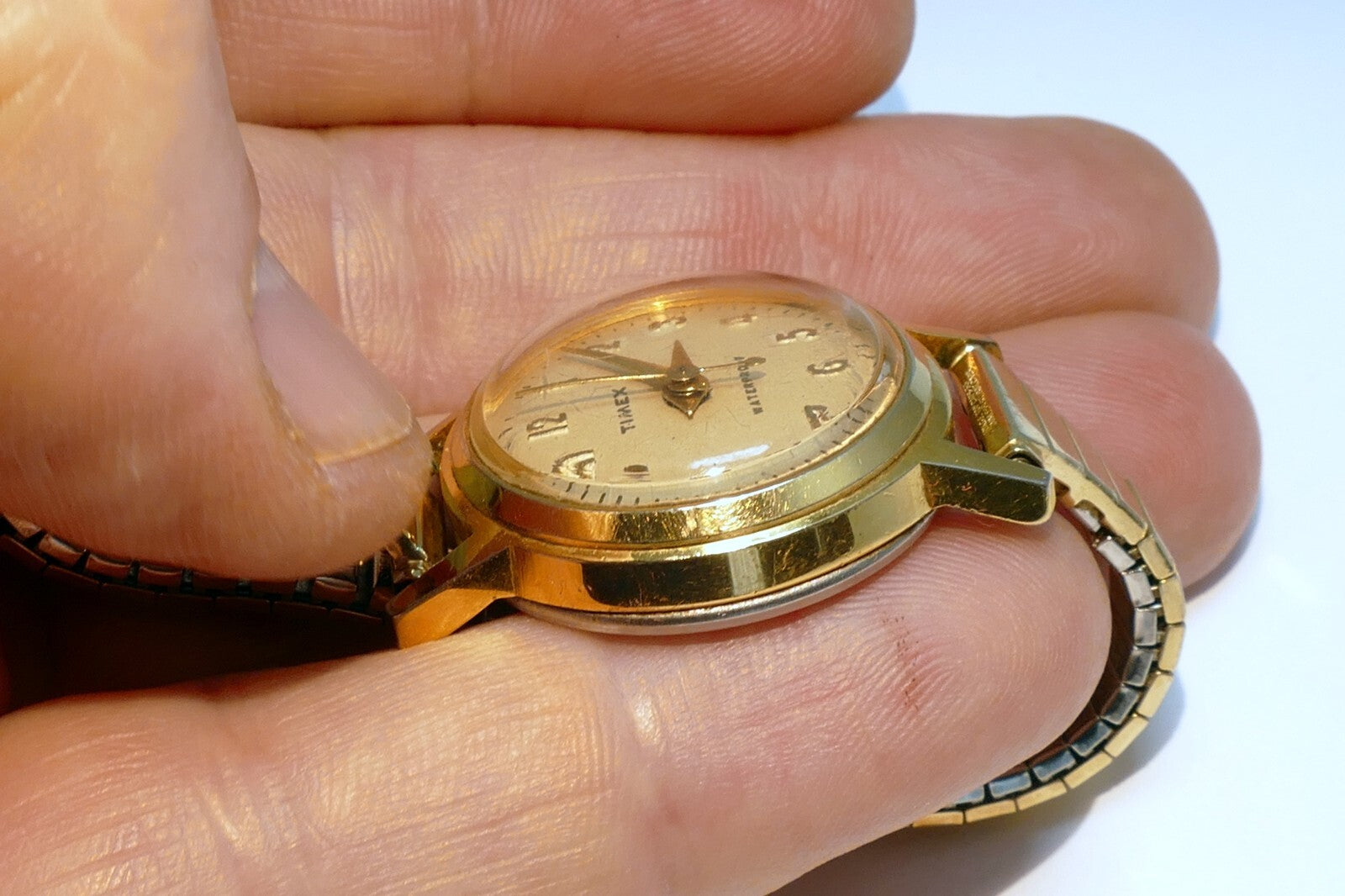 TIMEX LADIES WATCH WRISTWATCH GOLD TONE - as found as is parts repair