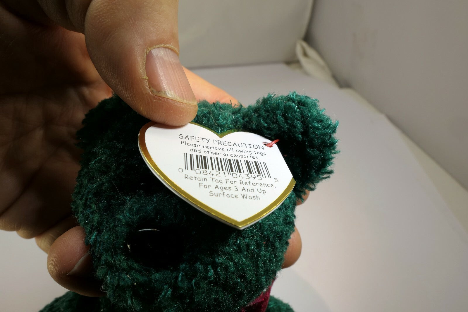 TY Beanie Babies Collection 2001 Holiday Teddy 8" new unused with tag