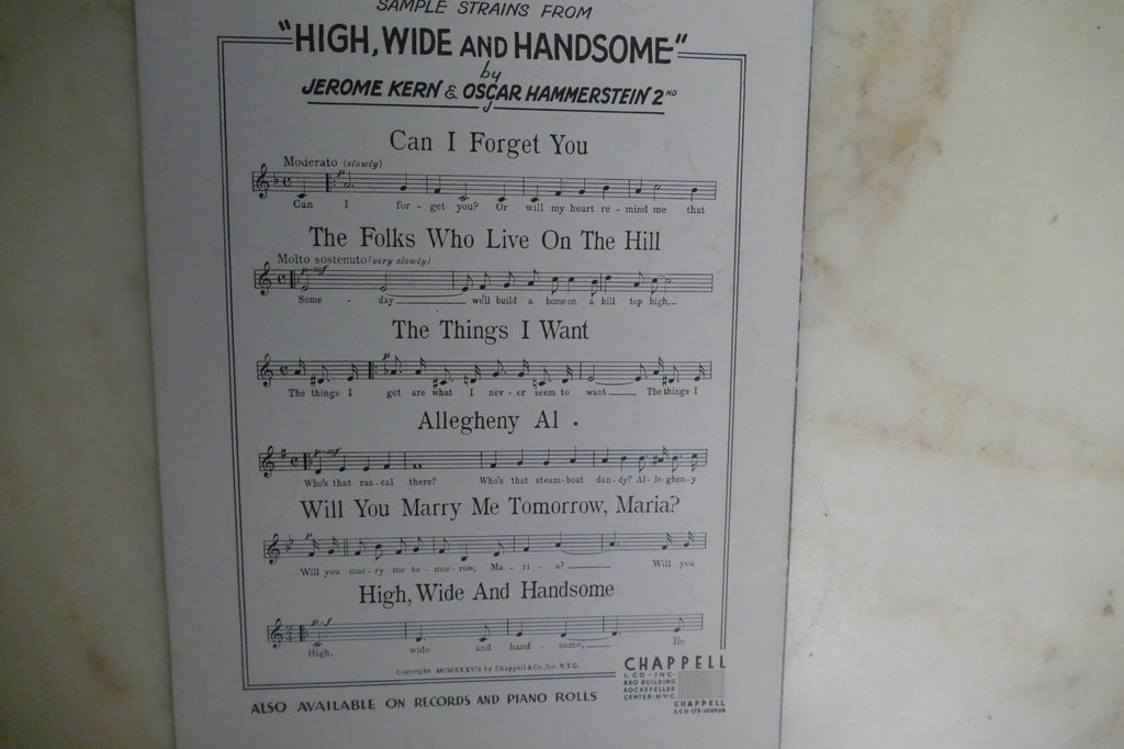 High, Wide And Handsome 1937 by Jerome Kern from High, Wide And Handsome