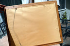 Sunfisher signed Frederic Remington cowboy on a horse framed  13X17"