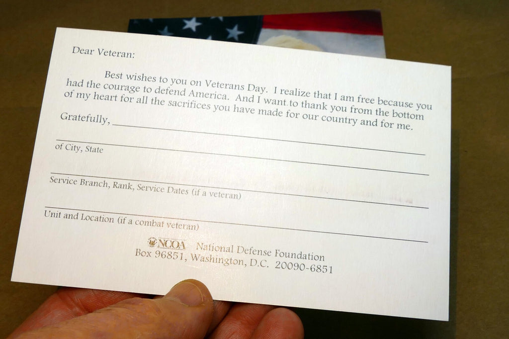 Unposted Postcard lot from NCOA " Dear Veteran... Thanks you..." 1980's