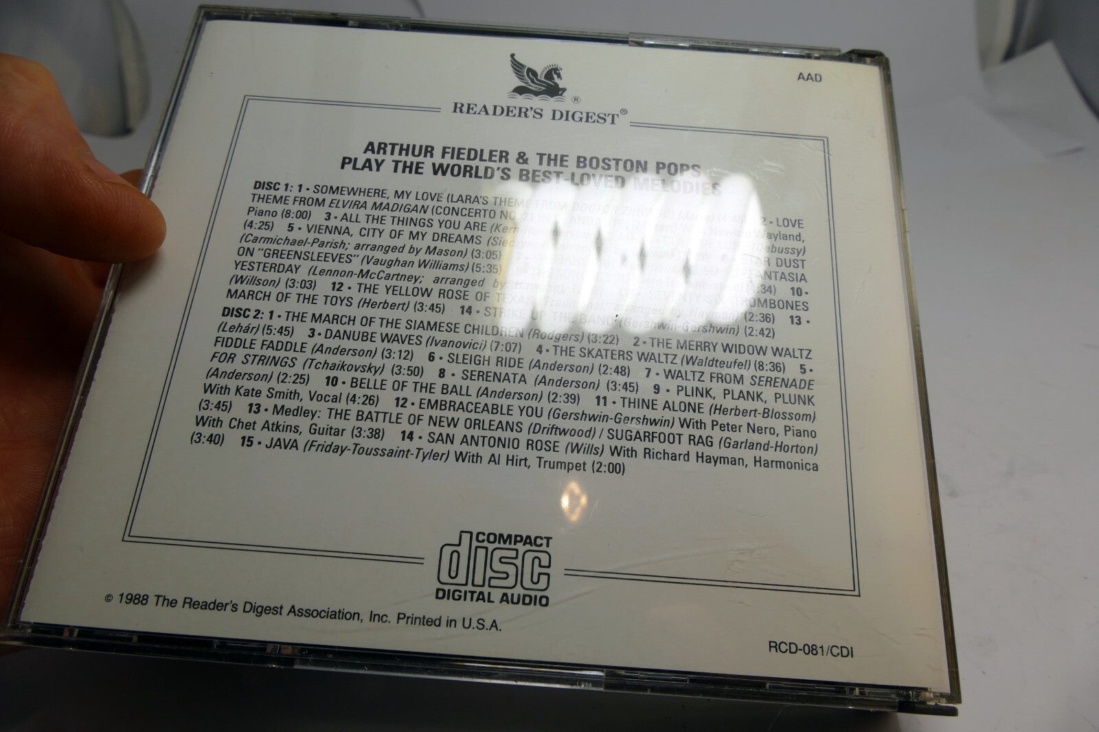 Readers Digest Arthur Fiedler & The Boston Pops 2 CD Classic Two set