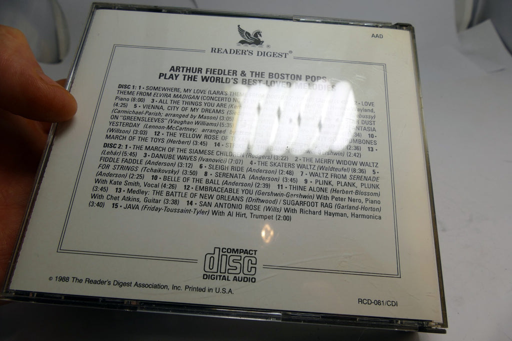 Readers Digest Arthur Fiedler & The Boston Pops 2 CD Classic Two set