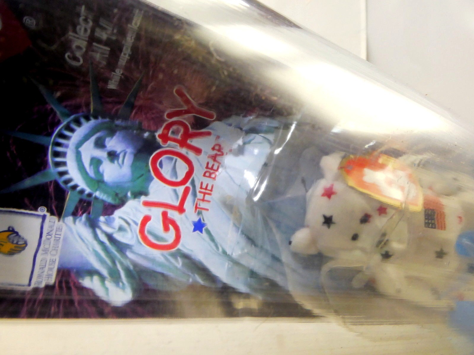 5" glory ty beanie baby teddy bear mcdonald's happy meal 1999 genuine