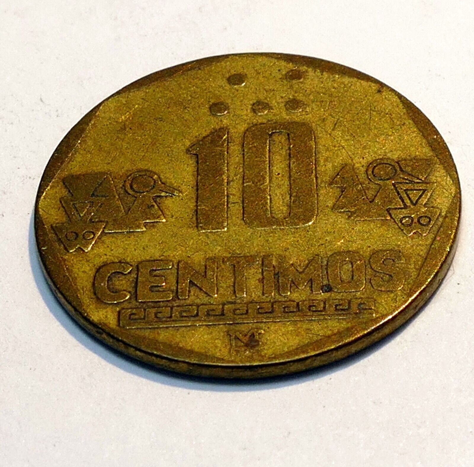 10 centimos mexico coin 1992