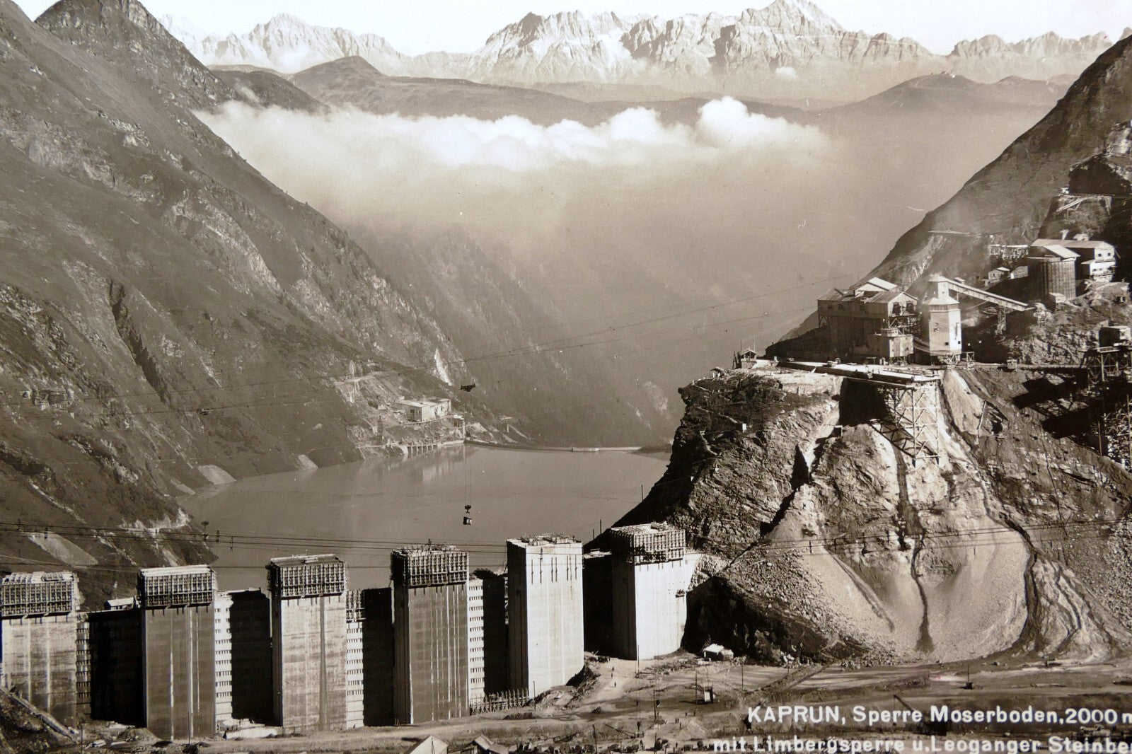 Kaprun sparre moserboden austria postcard 1940's   unposted