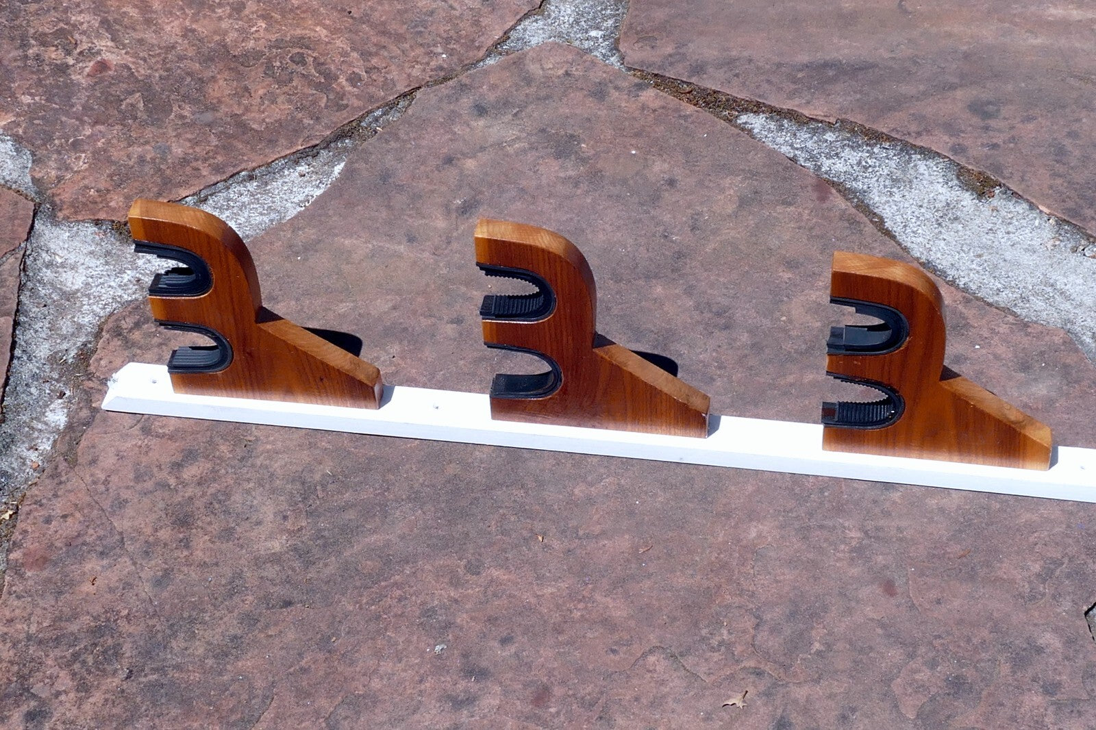 6 Rifle Gun Rack Wall Mount Wooden Shotgun Holder Gun Display Hanger Hand made