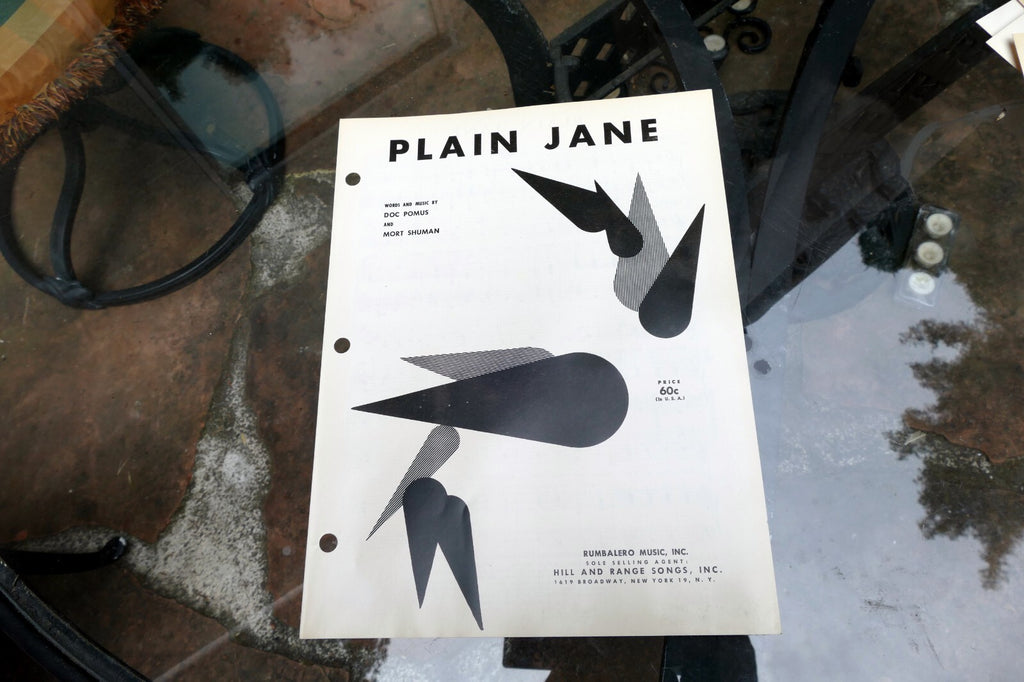 Plain Jane Doc Pomus Mort Shuman   1958  Sheet Music