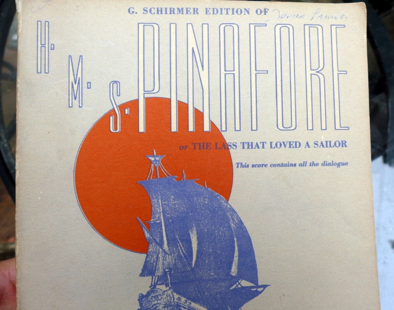 Hms pinafore lass that loved sailor piano sheet music book arthur sullivan 1623