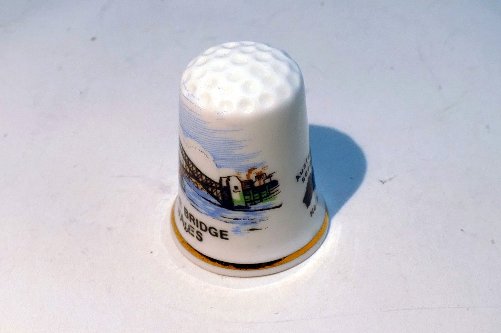 Porcelain Thimble Souvenir Sydney Harbour Bridge New South wales Australia