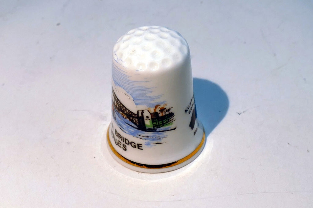 Porcelain Thimble Souvenir Sydney Harbour Bridge New South wales Australia