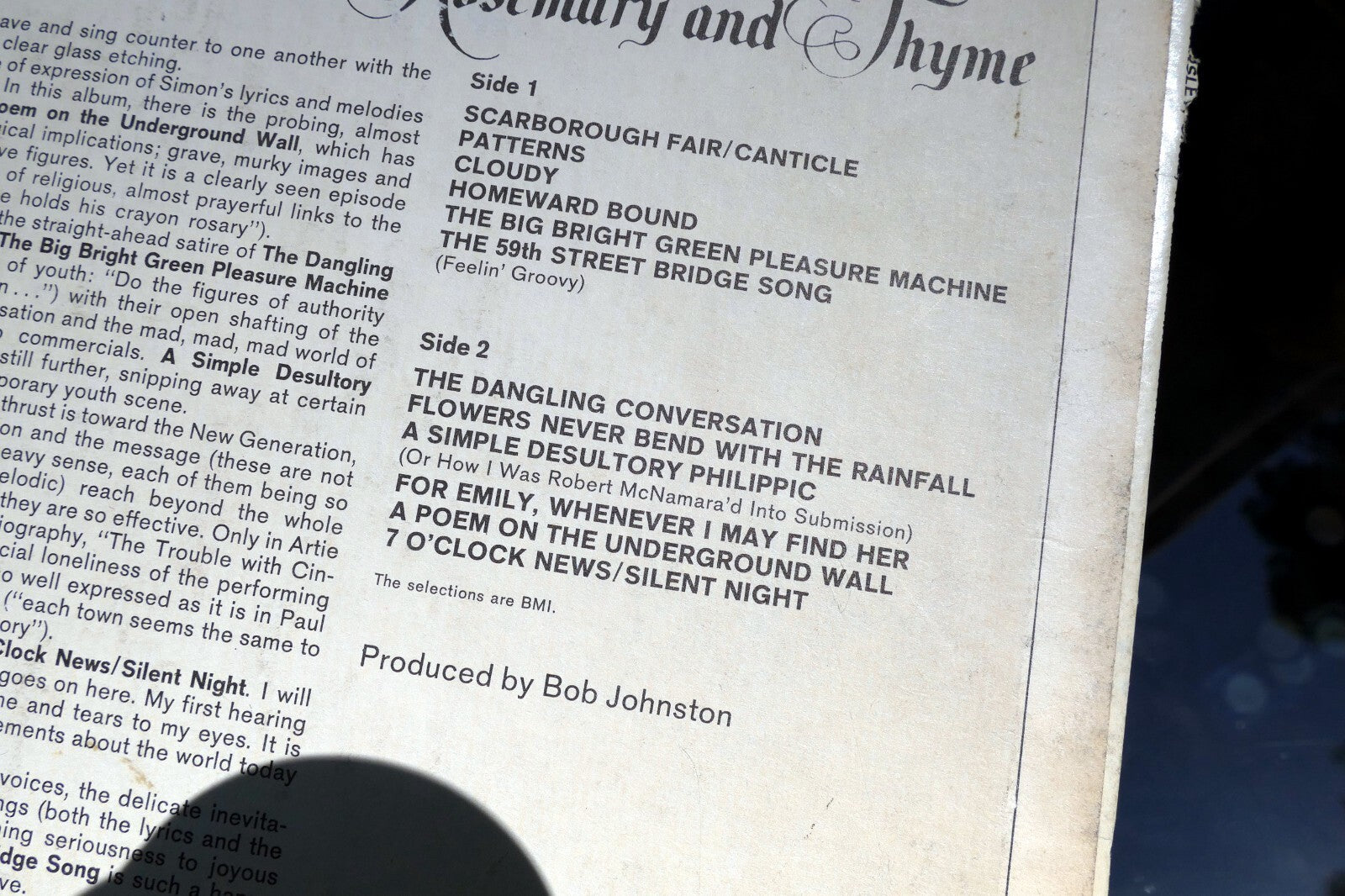 Simon & Garfunkel "Parsley, Sage, Rosemary And Thyme" CS 9363  vinyl LP  record