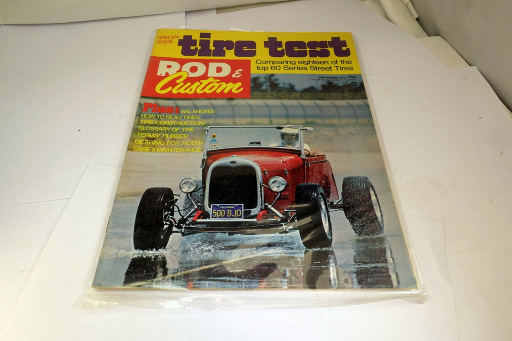 Rod & Custom Magazine September 1973 Tire test Street Rubber