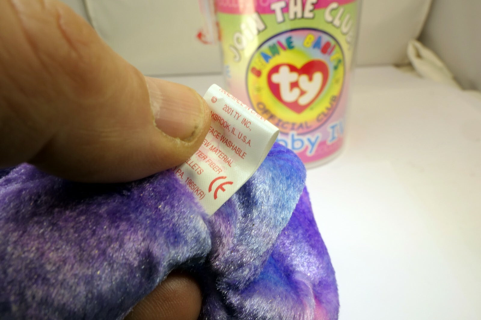 TY Beanie Babies "Clubby IV" USA 8" with Official Club button badge surprise 