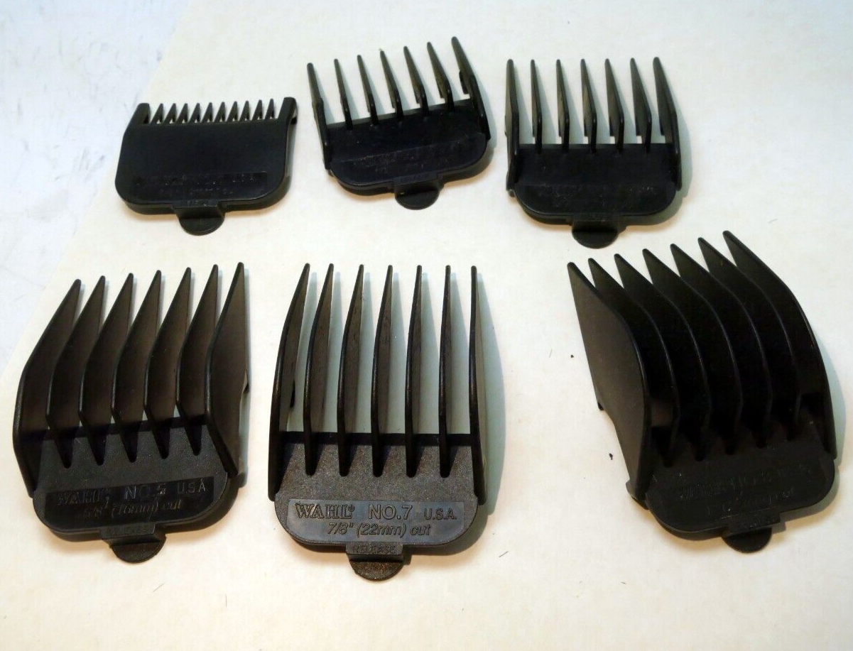 #1 #2 #3 #5 #7 #8 wahl guide comb attachment mixed lot   missing 4 & 6