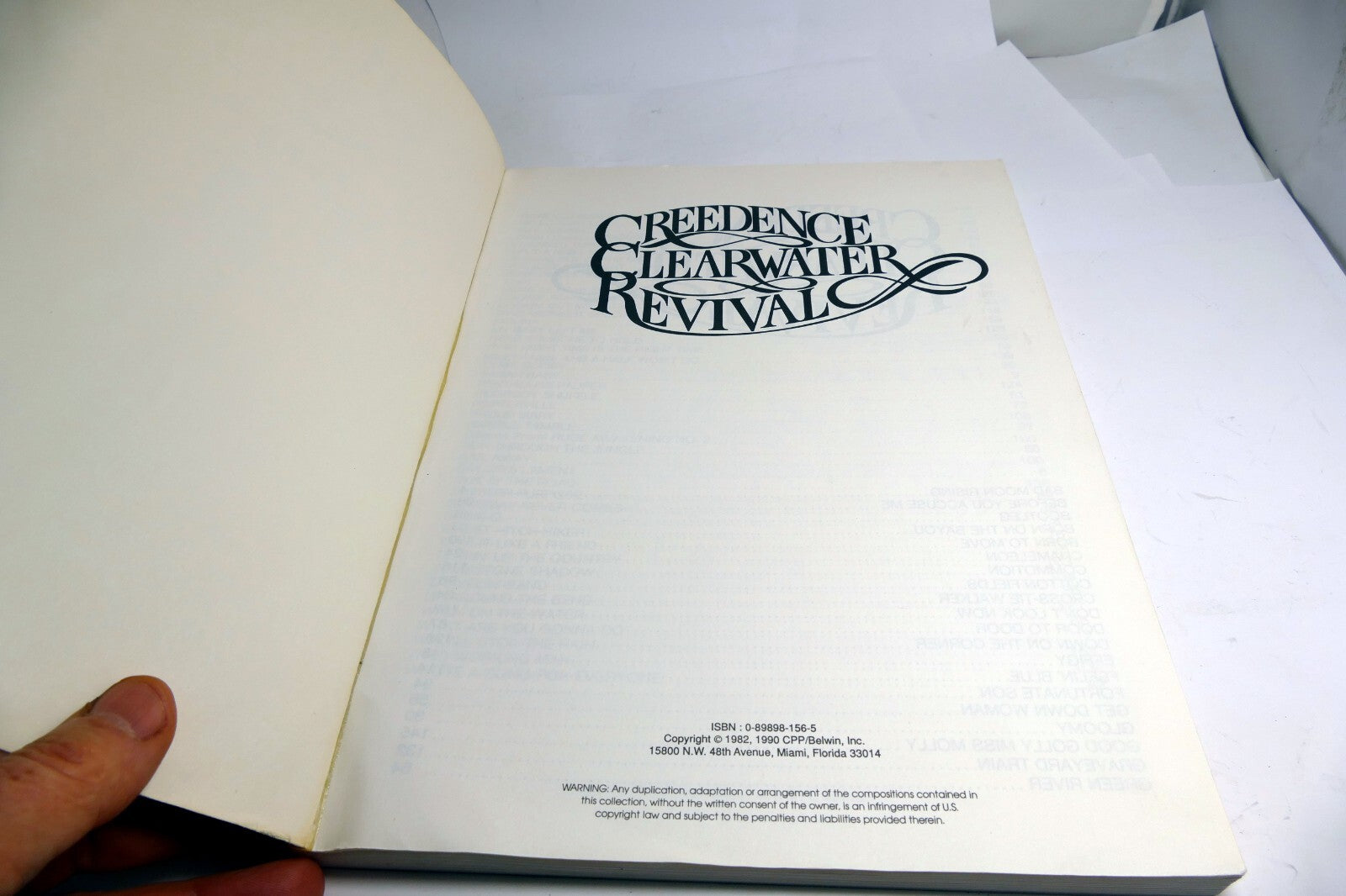 Creedence Clearwater Revival COMPLETE SONGBOOK Piano Vocal Guitar Chords 1990