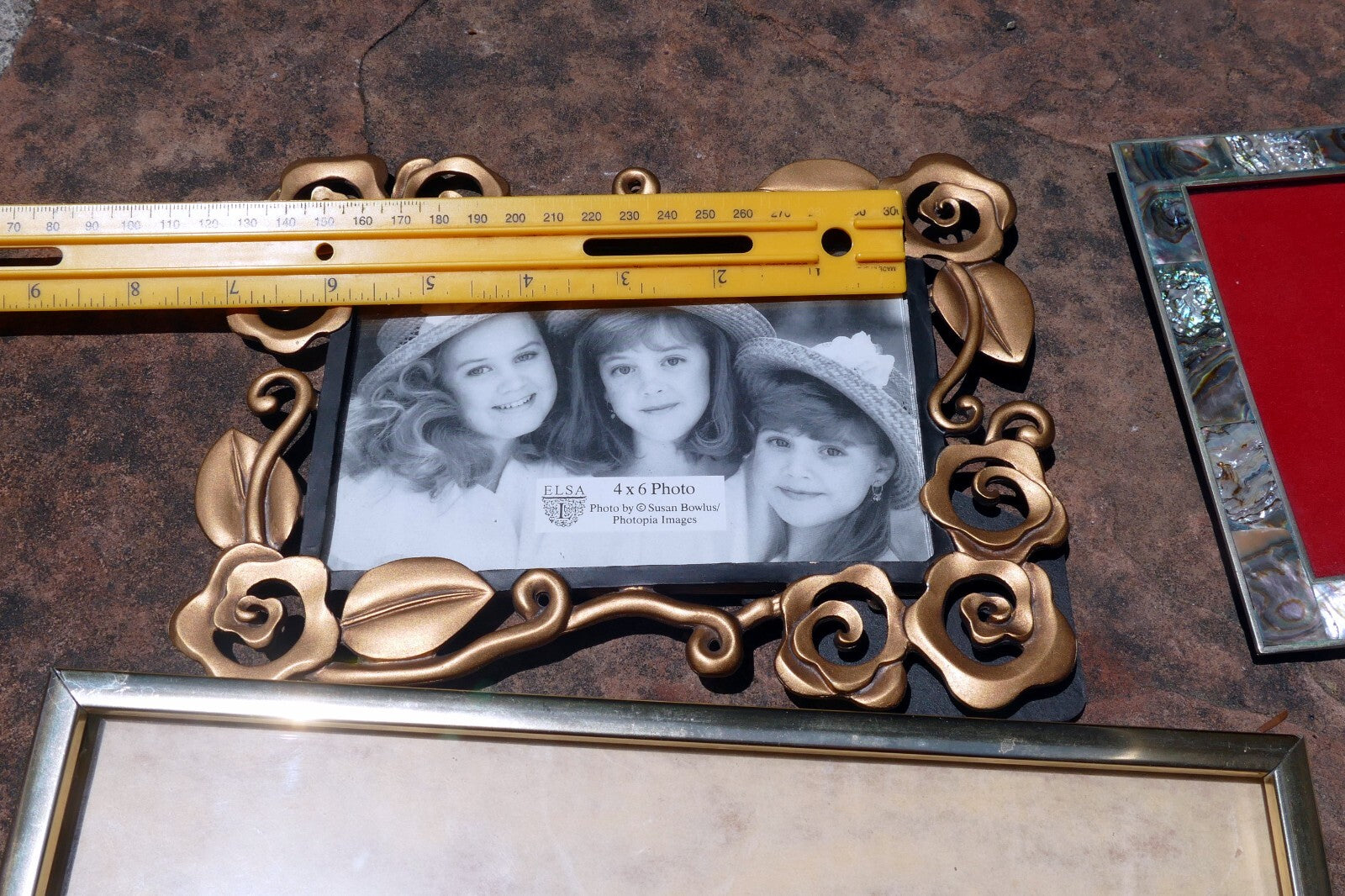4X5  5X7 8X10"  Picture Photo Frame Metal gold tone with glass Pack of 4 mix lot