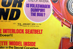 Motor Trend Magazine January 1974 Is Volkswagen Dumping Bug? Rotary Corvette