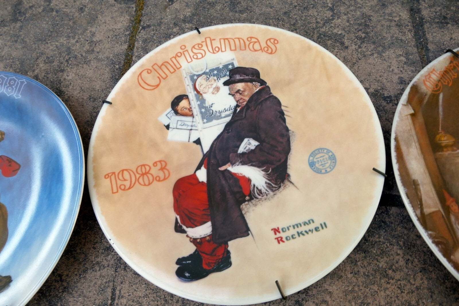 NORMAN ROCKWELL "Christmas Series" Plate Knowles lot of 8 pack