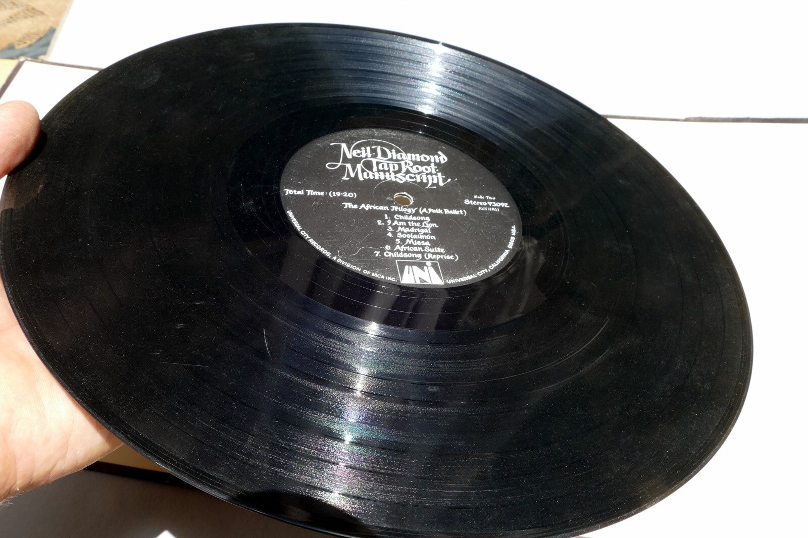 Neil Diamond – Tap Root Manuscript - 1970 - UNI Records 93092 Vinyl LP