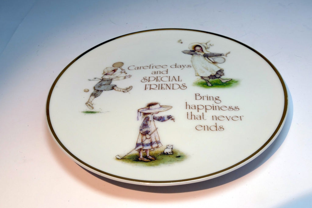 Special Friends Plate Genuine Porcelain Lasting Memories 6" Gold Trim Japan