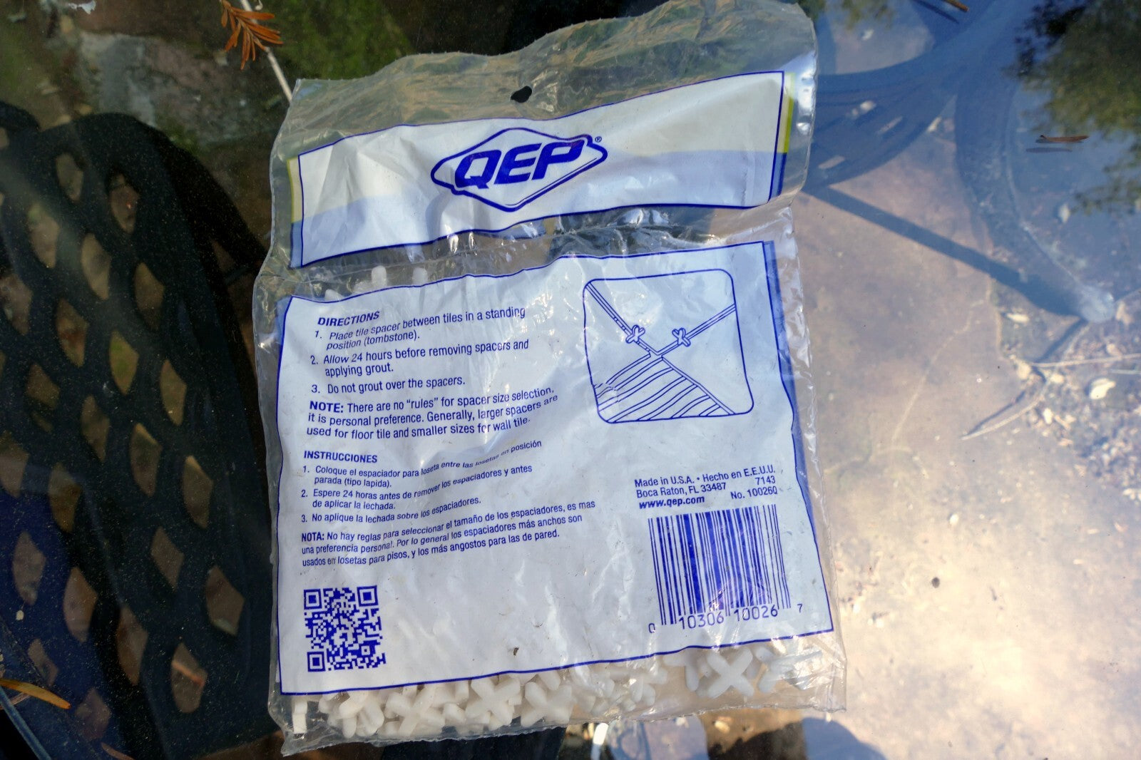 QEP  1/8" Tile Spacers 3mm Pack of 200. Can be used with all types of Tile!