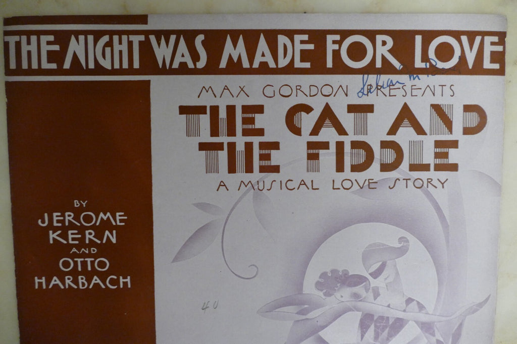 The night was made for love sheet music 1931 by jerome kern from "the cat and the fiddle"