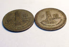 10 Centavos Guatemala, 72%SILVER pack of two lot 1987 1951 coins