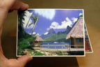 1980's Postcard unposted Tahiti pack of 2 Cook's bay
