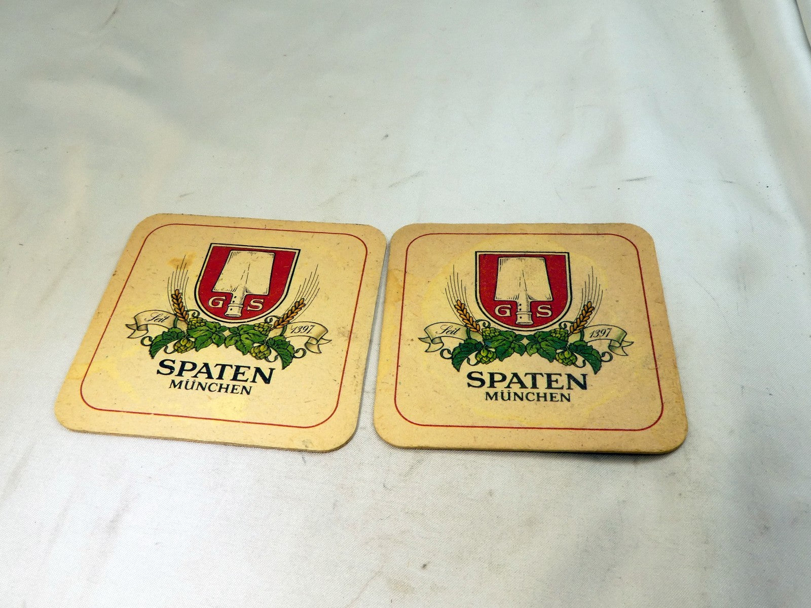 Spaten Munchen vintage Bar Coaster Beer lot 2