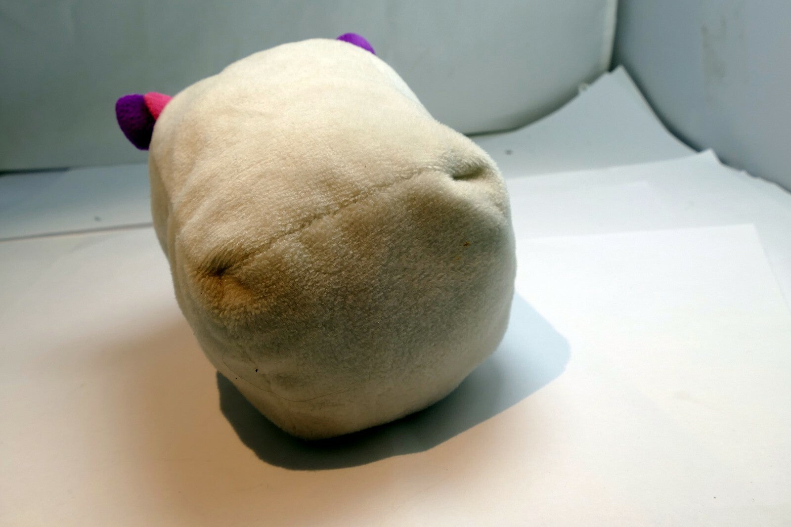 4" small Plush soft squishy gray purple COW bull